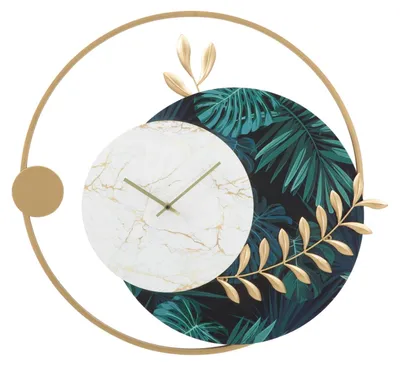 Produktbild von Mehrfarbige Metallwanduhr, 65 x 4,5 x 60 cm