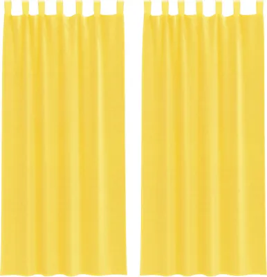 Zdjęcie produktu dla vidaXL Zasłony woalowe z pętelkami 2 szt. Żółty 140x225 cm