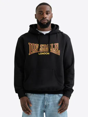 Produktbild von Herren Kapuzensweatshirt normale Passform SELLAN Black/Yellow/Oxblood XL Lonsdale
