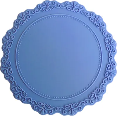 Produktbild von Tischset mit Retro-Prägung, rund, wasserdicht, ölbeständig, verbrühungshemmend, spülmaschinenfest, Essmatte, Küchenbedarf