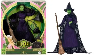 Obrázek produktu pro Panenka Elphaba Mattel Wicked, spletené vlasy, různé pózy, 11 kloubů, HXY38
