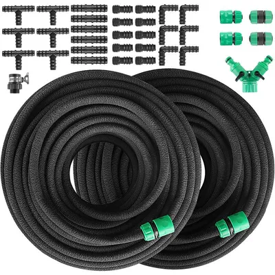 Immagine prodotto di Tubo da giardino per irrigazione a goccia AJ12100, 100 m, nero
