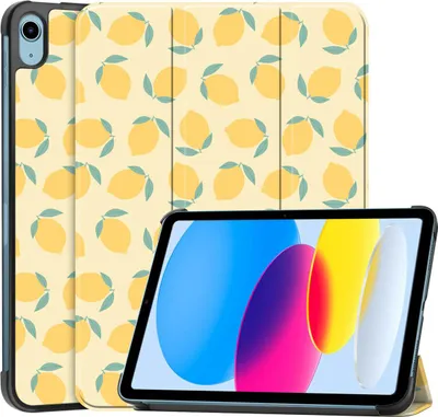 Image de imoshion Design Bibliothèque pliante pour l'Apple iPad 11 (2025) 11 pouces A16 / iPad 10 (2022) 10.9 pouces - Citrus Dream