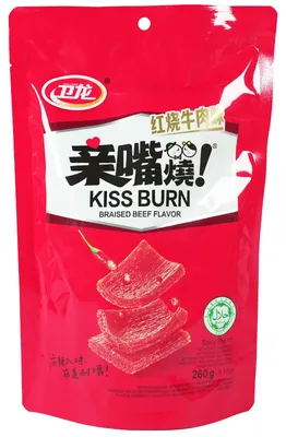 Produktbild von Weilong Gluten Beef Flavor Snack scharf 260g