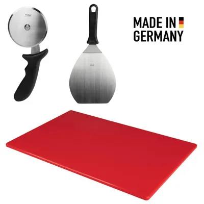 Produktbild von Pizza-Liebhaber-Set | 3-Teilig | Pizzaheber, Pizzaschneider & Pizzabrett