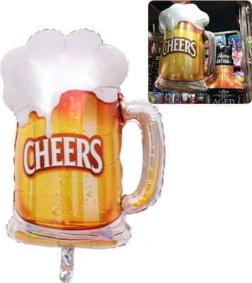 Image de 3Pcs Foil Balloons Beer Cups Cheers Helium Foil Balloons for Birthday Wedding Halloween Christmas Party Decoration