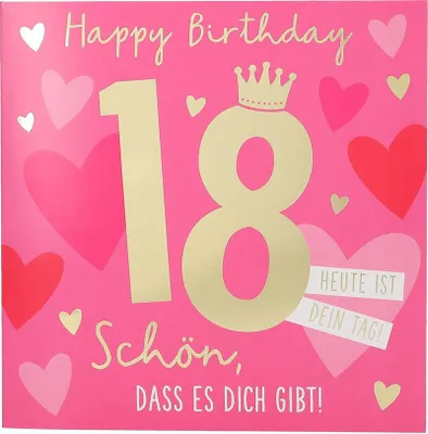 Obrázok produktu pre Depesche Číselné karty s hudbou štvorcové: Happy Birthday 18