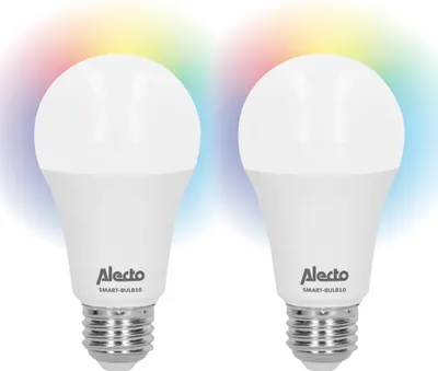 Produktbild von Alecto SMART-BULB10 DUO - Smarte WLAN LED-Lampe, 2er-Pack, weiß