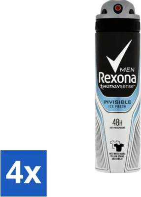 Obrázok produktu pre Rexona Men - Invisible Ice Fresh - dezodorant v spreji - 150 ml - hodnotné balenie - 4 kusy