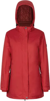 Produktbild von Blue Wave Damen Funktionsjacke Malou mit abnehmbarer Kapuze - Outdoor-Jacke wasserdicht, winddicht, atmungsaktiv in Granat Rot Melange Größe 56