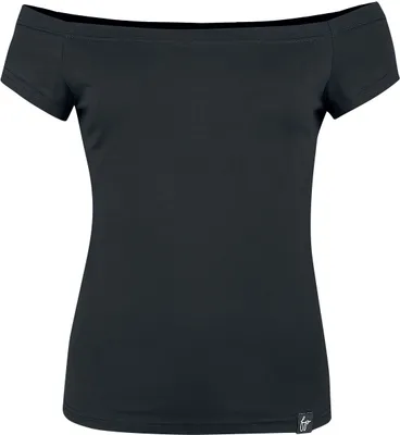 Produktbild von Forplay T-Shirt Damen Fran schwarz Basics 95% Baumwolle, 5% Elasthan M