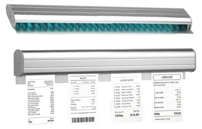 2er Set 30 cm Tickethalter aus Aluminium für Restaurants