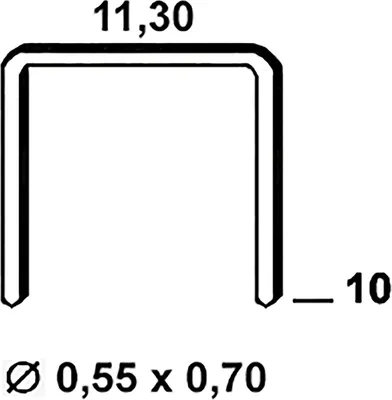 Produktbild von Alsafix Tackerklammern Type 53 10mm - Rückenbreite 11,3mm, Stahldraht verzinkt - 4000 Stück