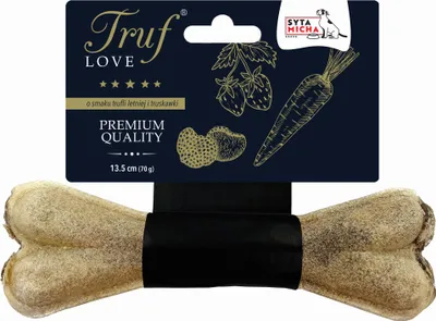 Obrázek produktu pro Hovězí s lanýži a jahodami - kost pro psa 13,5cm