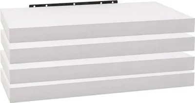 Produktbild von WOLTU 4er-Set Wandregal Wandboard Bücherregal Regale für Deko Wandablagen aus MDF Hängeregal Weiß 70x23x3,8 cm