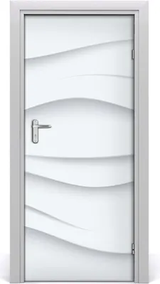 Produktbild von Tulup Türaufkleber 85x205 cm Dekorative Aufkleber Selbstklebend Wasserdichte Tapete Abnehmbar Schlafzimmer Wohnzimmer Wohnkultur - abstrakte Wellen