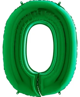 Produktbild von Riesenzahl Folienballon 40"/102cm | Grün Zahl: 0