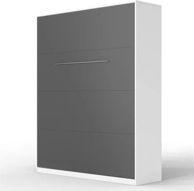 Produktbild von SMARTBett Schrankbett Standard  Weiss/Anthrazit 160 Vertikal