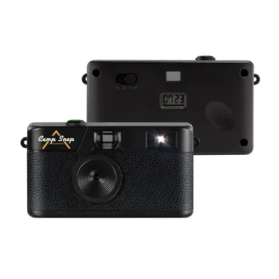 Immagine prodotto di Camp Snap CS-V105 - Fotocamera digitale retrò dal look vintage, con effetti fotografici vintage, senza display, 8MP, USB-C, slot SD, nero