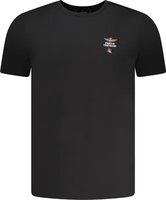 Zdjęcie produktu dla Aeronautica Militare czarny t-shirt koszulka męska crew-neck SCOTI005J508-34300 M