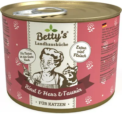 Produktbild von Betty's Katze 6x200gD | Rind & Herz