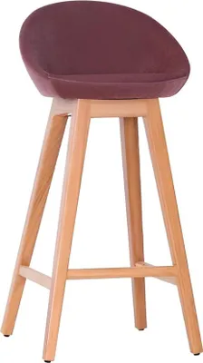 Produktbild von Modern Lila Stuhl Designer Barhocker Holzstuhl stilvoll Luxus Möbel Hocker