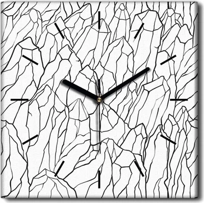 Produktbild von Coloray Uhr auf Leinwand 30x30 cm Wand Uhr Dekoration Wohnzimmer Segeltuch schwarze Hände -Kunstberglandschaft.