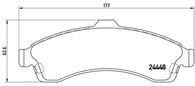 Produktbild von Brembo Bremsbelagsatz, Scheibenbremse Vorderachse P 10 009