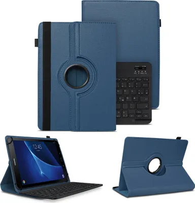 Produktbild von Schutzhülle Samsung Galaxy Tab A6 10.1 2016 Hülle Tablet Tasche QWERTZ TastaturFarben:Blau