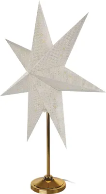 Vánoční hvězda papírová se zlatým stojánkem, 45 cm, vnitřní