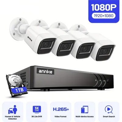 Immagine prodotto di Telecamera di sicurezza - Sistema di videosorveglianza - Telecamera di sicurezza - Telecamera di sorveglianza - Telecamera IP - Sistema a 8 canali