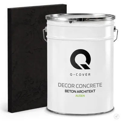 Produktbild von Beton Architekt 15 Kg 10 m2 Schwarz 15 kg 10m2 | Dekorativerputz | Kellepnputz | Gebrauchsfertige Betonmasse Betonoptik Dekoratives Beton Außen