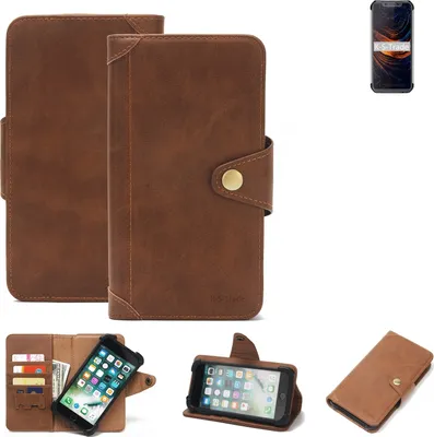 Produktbild von K-S-Trade Handyhülle kompatibel mit Blackview BV9600 Pro Schutzhülle Walletcase Bookstyle Tasche Hülle Case Handytasche Wallet Flipcase Cover PU