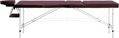 Produktbild von vidaXL Massagetisch Klappbar 3 Zonen Aluminium Dunkellila