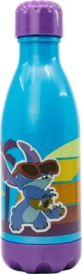 Produktbild von Lilo & Stitch Trinkflasche 560ml Kinderflasche mit Trinkhalm & Druckverschluss