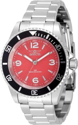 Immagine prodotto di Invicta Specialty 49350 Orologio da Uomo - Movimento al Quarzo - Acciaio Inossidabile con Quadrante Rosso - 40 mm