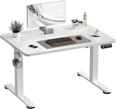 Produktbild von Höhenverstellbar Schreibtisch 100 x 60 cm Standing Desk Elektrischer Schreibtisch Höhenverstellbar mit Memory-Funktion,Weiß