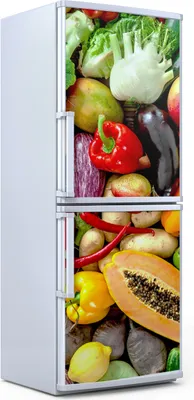 Produktbild von Kühlschrankdekoration 70x180 cm Aufkleber auf dem Kühlschrank - risches Obst und Gemüse
