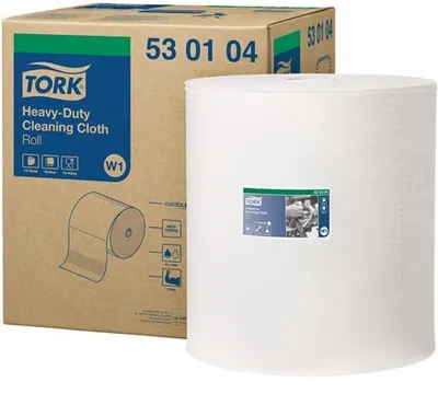 Obrázek produktu pro tork 530104 Víceúčelová čisticí role TORK, jednovrstvá, bílá, 270 m - extra silná