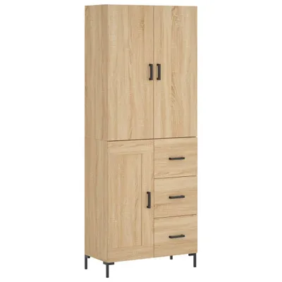 Zdjęcie produktu dla Witrynka, dąb sonoma, 69,5x34x180 cm, materiał drewnopochodny