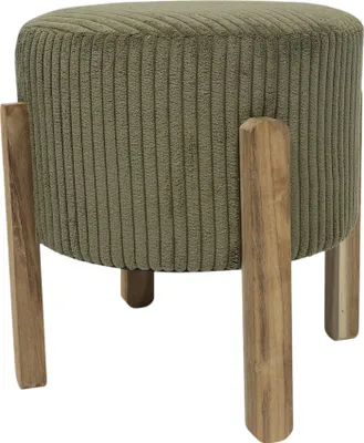 Produktbild von Beistellhocker - grun - Akazienholz - 35 x 35 cm - Wohnaccessoires