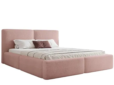 Produktbild von KLICKMOEBEL Polsterbett 140x200 cm HEKORA 18 mit Bettkasten, Bouclé Holzrahmen mit Lattenrost