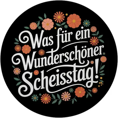 Produktbild von Was für ein wunderschöner Scheisstag Blumensprache Magnet rund