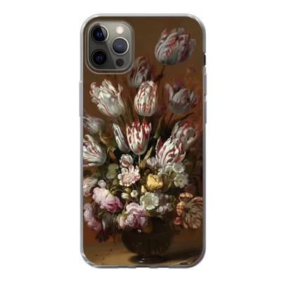 Produktbild von MuchoWow® Handyhülle Schutzhülle Hülle für iPhone 13 Pro Max Kunst - Blumen - Stillleben - Alte Meister - Vintage Silikon Softcase Handy Hülle - Mobiltelefon