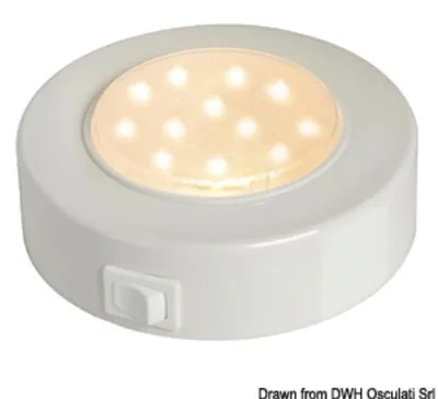 Productafbeelding van Batisystem zonnespot wit, ABS, 10 LED's, Osculati 13.831.22