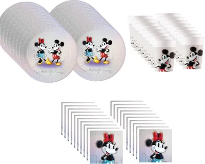 Produktbild von 52-tlg. Disney 100 Minnie Party Set für Kindergeburtstag