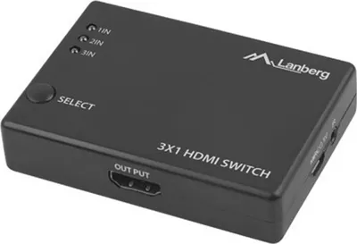 Obrázek produktu pro Lanberg SWV-HDMI-0003, HDMI, 2.0b, ABS (akrylonitril-butadien-styren), Černá, 60 Hz, 3 m