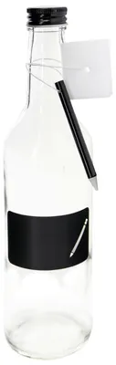 Produktbild von Einkochwelt Glasflasche mit Schraubverschluss 6 Stück, 500 ml, mit Kreidefeld