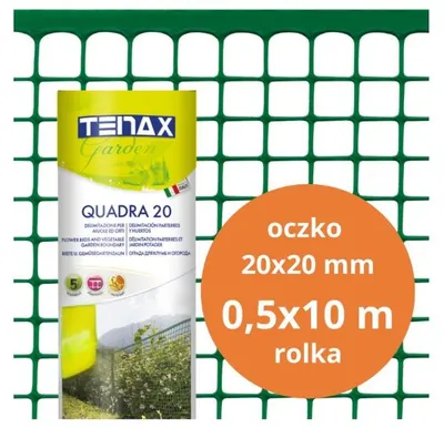 Productafbeelding van PVC-netstof Quadra 20, groen, 0,5 m x 10 meter (20 mm - 10,0 MB - SB 01185Z)