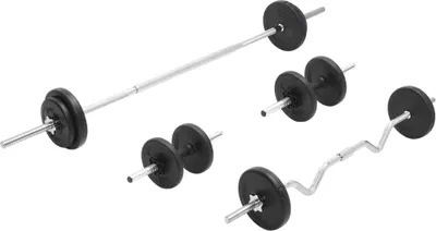 Produktbild von vidaXL Langhantel- und Kurzhantel-Set 30 kg